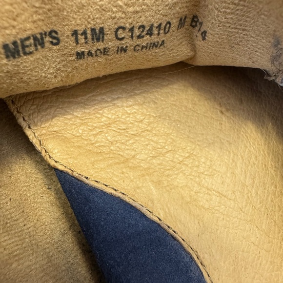 Cole‎ Haan 11M Driving Moccasins Shoe Blue Leather Orange Fringe Kiltie  Preppy - Picture 8 of 11